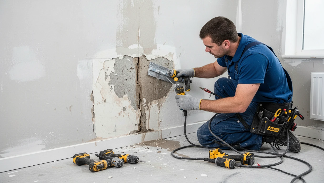 Wall Water Damage Repair
