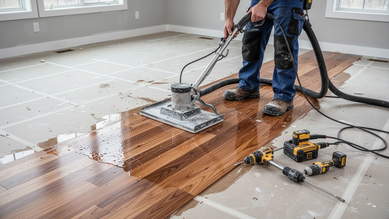 Hardwood Floor Drying