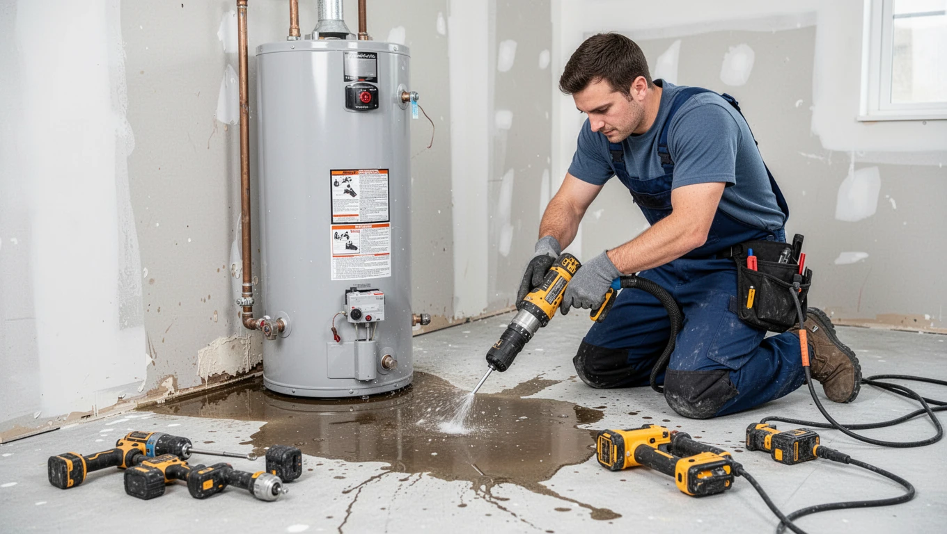 Water Heater Leak Cleanup