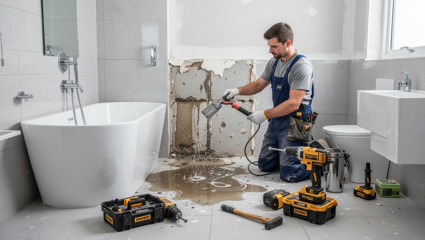 Bathroom Water Damage Repair